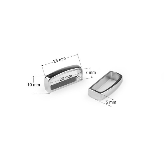 Ochi metalic de trecere 20 mm pentru genți și curele - Nichel (5 Bucăți) Ochi metalic de trecere 20 mm pentru genți și curele - Nichel (5 Bucăți)