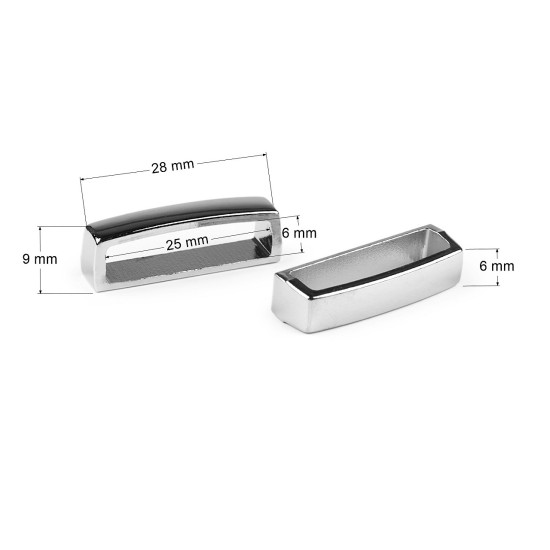 Ochi metalic de trecere 25 mm pentru genți și curele - Nichel (5 Bucăți) Ochi metalic de trecere 25 mm pentru genți și curele - Nichel (5 Bucăți)