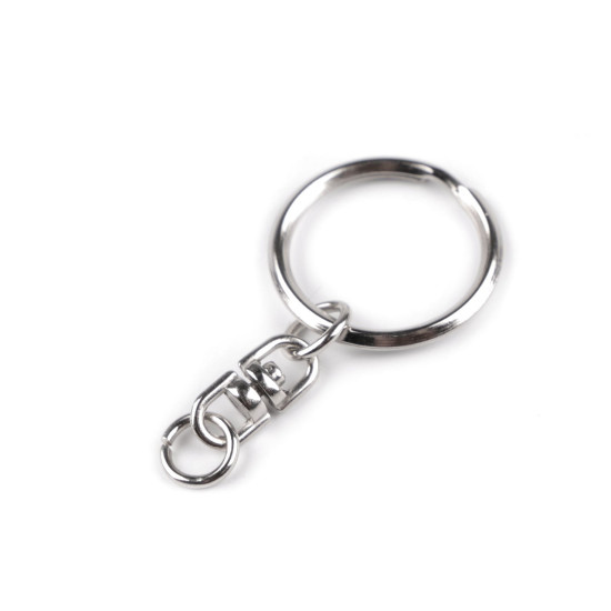 Inel pentru chei cu pivot  ø23 mm - Nichel negru (50 Bucăți)