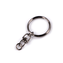 Inel pentru chei cu pivot  ø23 mm - Nichel negru (50 Bucăți)