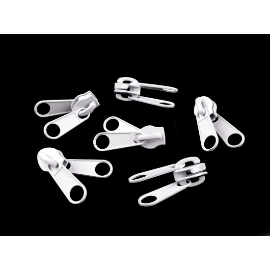 Cursor pentru fermoar spiralat cu două fețe nr. 10 - Alb (10 Bucăți) Cursor pentru fermoar spiralat cu două fețe nr. 10 - Alb (10 Bucăți)