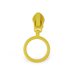 Cursor pentru fermoare spiralate nr. 5 cu inel colorat - Galben (20 Bucăți)
