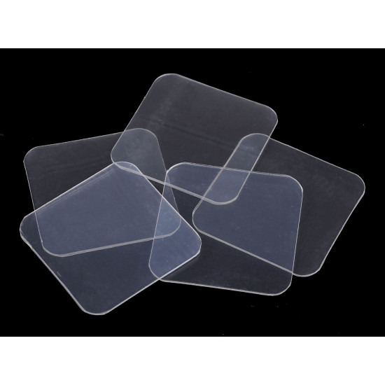 Autocolant față-verso nano transparent 5,8x5,8 cm - Transparent (5 Bucăți)