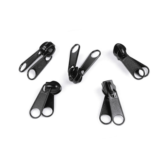 Cursor pentru fermoar spiralat cu două fețe nr. 7 - Negru (5 Bucăți) Cursor pentru fermoar spiralat cu două fețe nr. 7 - Negru (5 Bucăți)