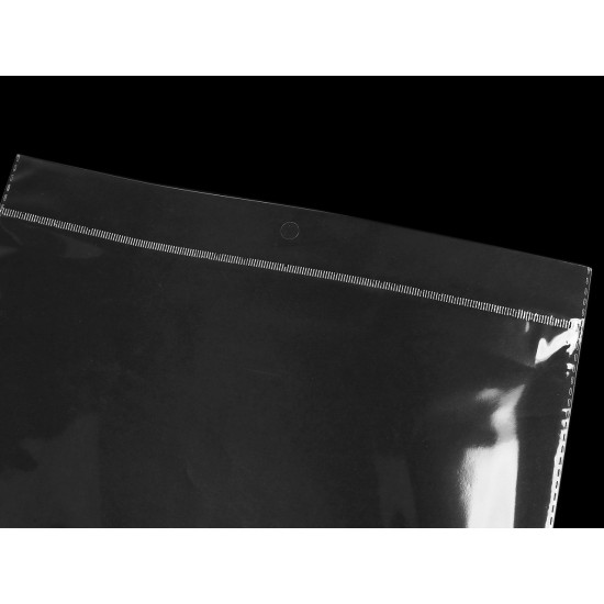 Pungi cu clapetă adezivă și agățătoare 26,5x40 cm - Transparent (1000 Bucăți) Pungi cu clapetă adezivă și agățătoare 26,5x40 cm - Transparent (1000 Bucăți)