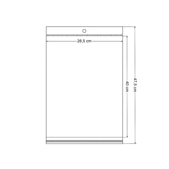 Pungi cu clapetă adezivă și agățătoare 26,5x40 cm - Transparent (1000 Bucăți) Pungi cu clapetă adezivă și agățătoare 26,5x40 cm - Transparent (1000 Bucăți)