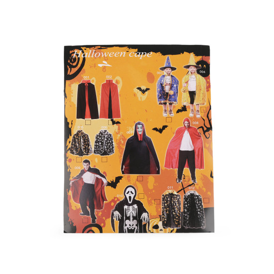 Manta de carnaval cu gluga - Negru (1 Set) Manta de carnaval cu gluga - Negru (1 Set)