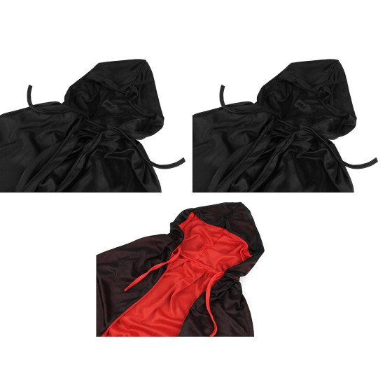 Manta de carnaval cu gluga - Negru (1 Set) Manta de carnaval cu gluga - Negru (1 Set)