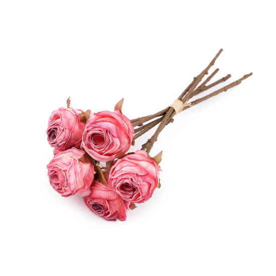 Buchet vintage de trandafiri artificiali - Roz somon deschis (6 Buchete) Buchet vintage de trandafiri artificiali - Roz somon deschis (6 Buchete)