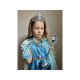 Costum de carnaval - printesa, cu mantie de tul - Alb (3 Seturi) Costum de carnaval - printesa, cu mantie de tul - Alb (3 Seturi)