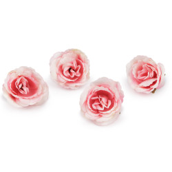 Floare de trandafir artificiala ø5 cm - Roz deschis (12 Bucăți)
