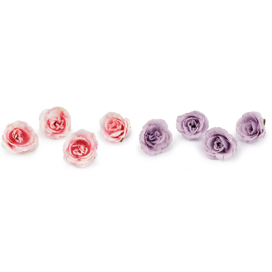 Floare de trandafir artificiala ø5 cm - Roz deschis (12 Bucăți)