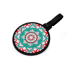 Etichetă nume mandala / etichetă pentru bagaje - Turcoaz (1 Bucată)