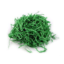 Hartie decorativa iarba 30 g ondulata - Verde (1 Sac)