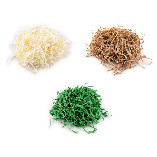 Hartie decorativa iarba 30 g ondulata - Crem deschis (3 Saci)