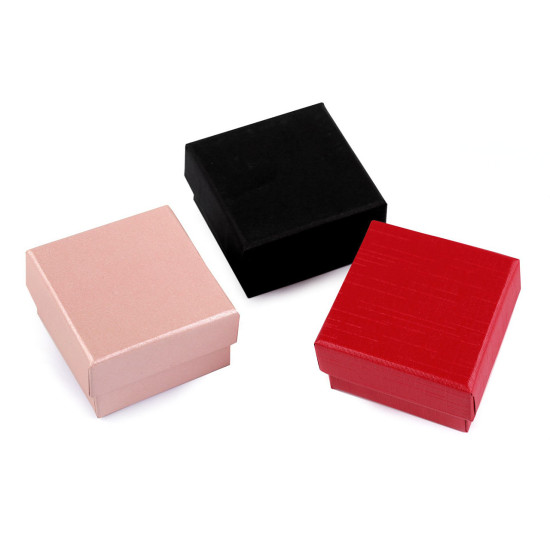 Cutie de bijuterii 5,5x5,5 cm - Roșu (12 Bucăți) Cutie de bijuterii 5,5x5,5 cm - Roșu (12 Bucăți)