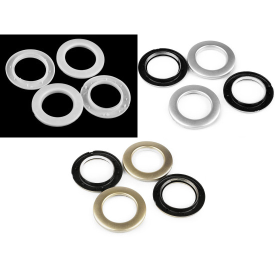 Ocheți pentru perdele și draperii interior ø42 mm - Alb (300 Seturi) Ocheți pentru perdele și draperii interior ø42 mm - Alb (300 Seturi)