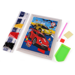Pictura cu diamant, set creativ 17,5x23,5 cm - Roșu (1 Set)