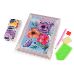 Pictura cu diamant, set creativ 17,5x23,5 cm - Multicolor (1 Set)