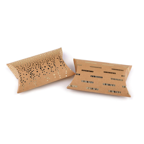 Cutie cadou cu imprimeu metalic - Maro natural (24 Bucăți) Cutie cadou cu imprimeu metalic - Maro natural (24 Bucăți)