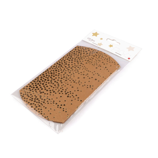 Cutie cadou cu imprimeu metalic - Maro natural (24 Bucăți) Cutie cadou cu imprimeu metalic - Maro natural (24 Bucăți)