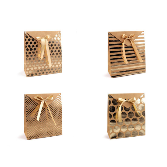 Cutie cadou cu fundita - Maro natural (2 Bucăți) Cutie cadou cu fundita - Maro natural (2 Bucăți)
