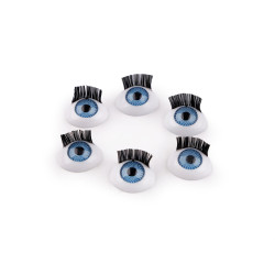 Ochi de plastic cu gene de lipit 11x15 mm - Albastru delta (120 Bucăți)
