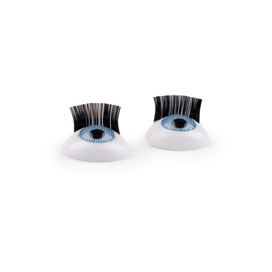 Ochi de plastic cu gene de lipit 11x15 mm - Albastru delta (120 Bucăți) Ochi de plastic cu gene de lipit 11x15 mm - Albastru delta (120 Bucăți)