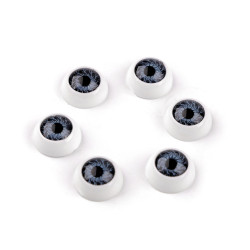 Ochi din plastic ø12 mm - Albastru cenușiu (120 Bucăți)