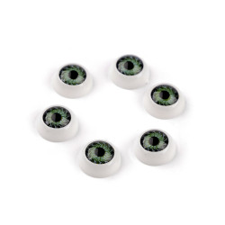 Ochi din plastic ø12 mm - Verde gris (120 Bucăți)