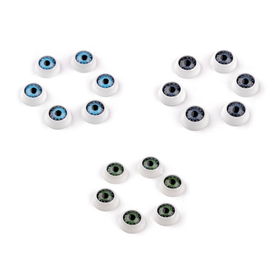 Ochi din plastic ø12 mm - Albastru delta (120 Bucăți) Ochi din plastic ø12 mm - Albastru delta (120 Bucăți)