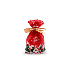 Săculeț cu panglică din satin 12x17,5 cm - Roșu (20 Bucăți)
