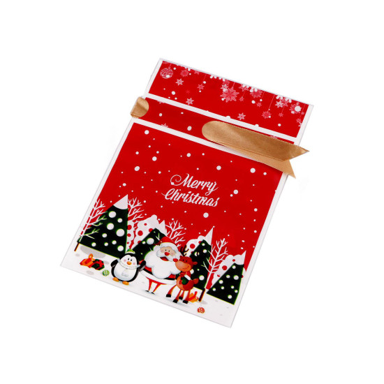Săculeț cu panglică din satin 15x23 cm - Roșu (5 Bucăți) Săculeț cu panglică din satin 15x23 cm - Roșu (5 Bucăți)