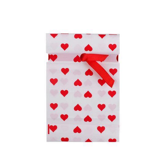 Saculet cu panglica 15x23 cm - Roz (5 Bucăți)