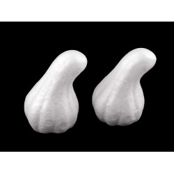 Dovleac polistiren  7x10,5 cm - Alb (10 Bucăți)