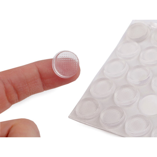 Buline autoadezive antiderapante  20 buc ø15 mm - Transparent (1 Card)