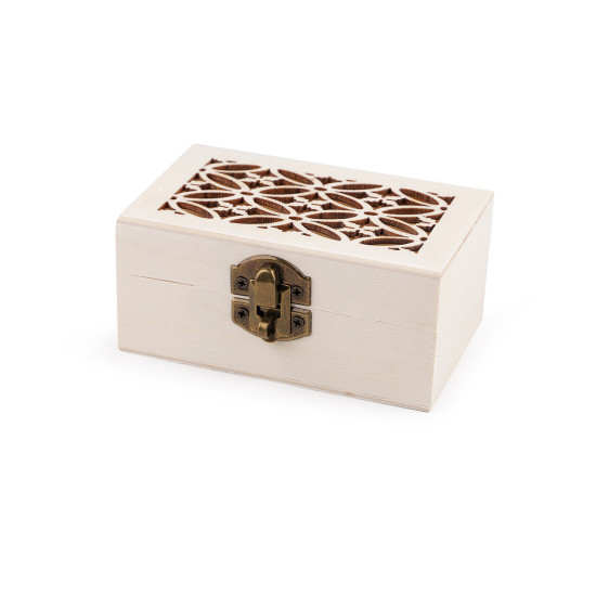 Cutie de lemn decorabila - Natur (1 Bucată) Cutie de lemn decorabila - Natur (1 Bucată)