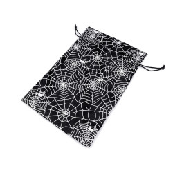 Saculet satinat cadouri halloween 20x31 cm - Negru (1 Bucată)