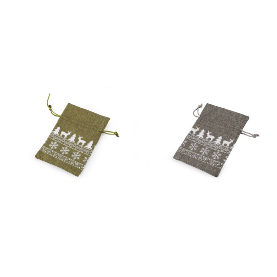 Săculeț cadouri, imitație iută10x15 cm - Gri neutral (1 Bucată) Săculeț cadouri, imitație iută10x15 cm - Gri neutral (1 Bucată)