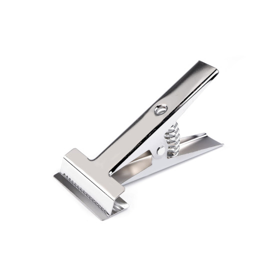 Clip metalic pentru țesături 8 cm - Nichel (3 Bucăți) Clip metalic pentru țesături 8 cm - Nichel (3 Bucăți)