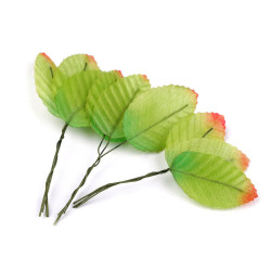 Frunze artificiale pe sârmă - Verde deschis (1 Sac)