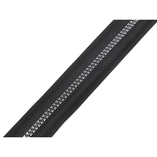 Fermoar plastic no 5 metraj - Negru (1 Metru) Fermoar plastic no 5 metraj - Negru (1 Metru)