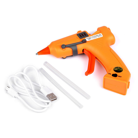 Pistol de lipire la cald fără fir ø7 mm - Portocaliu (1 Bucată) Pistol de lipire la cald fără fir ø7 mm - Portocaliu (1 Bucată)