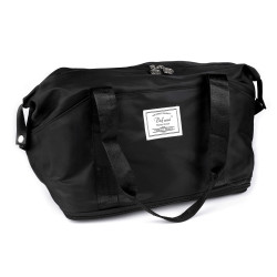Geanta de voiaj pliabila de mare capacitate cu roti 55x30-50 cm - Negru (1 Bucată)