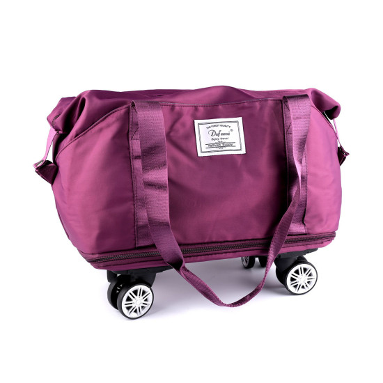 Geanta de voiaj pliabila de mare capacitate cu roti 55x30-50 cm - Negru (1 Bucată) Geanta de voiaj pliabila de mare capacitate cu roti 55x30-50 cm - Negru (1 Bucată)