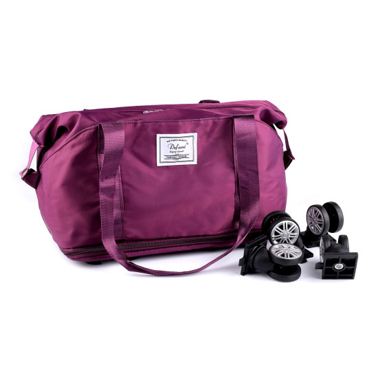 Geanta de voiaj pliabila de mare capacitate cu roti 55x30-50 cm - Negru (1 Bucată) Geanta de voiaj pliabila de mare capacitate cu roti 55x30-50 cm - Negru (1 Bucată)