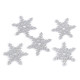 Fulg de zăpadă din pâslă cu sclipici ø75 mm - Argintiu (30 Bucăți) Fulg de zăpadă din pâslă cu sclipici ø75 mm - Argintiu (30 Bucăți)