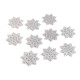 Fulgi de zăpadă din pâslă cu sclipici ø40 mm - Argintiu (90 Bucăți) Fulgi de zăpadă din pâslă cu sclipici ø40 mm - Argintiu (90 Bucăți)