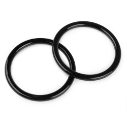 Mânere din plastic pentru genți ø14 cm - Negru (2 Bucăți)