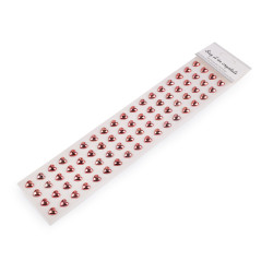 Inimioare autoadezive ø10 mm - Red pink (1 Card)
